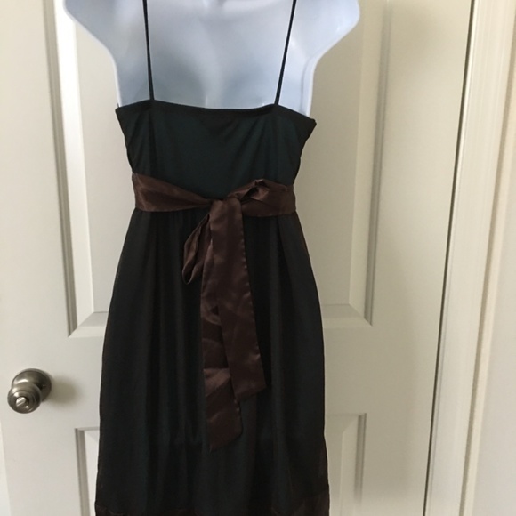 Intrigue Dark Brown Turquoise Hue Beaded Dress. Size M - Picture 5 of 8